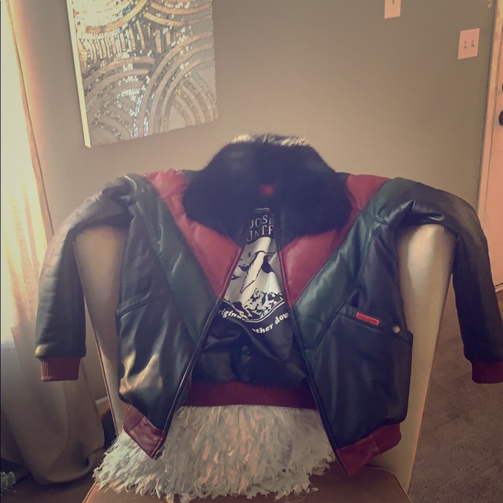 Leather coat